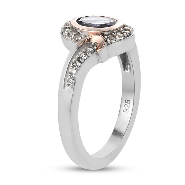 Tansanit und Zirkon Ring - 0,98 ct. image number 5