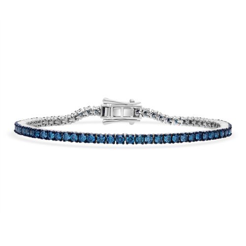LUXURIANT DIAMOND - Lab Grown Blauer Diamant SI-GH SGL zertifiziert Armband ca. 19 cm 925 Silber rhodiniert ca. 1.00 ct image number 0