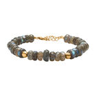D'Joy AAA Labradorit Armband ca. 19 cm 925 Silber 750 Gelbgold Vermeil ca. 90,00 ct.