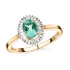 AAA Kolumbianischer Smaragd, Weißer Diamant Ring 585 Gold (Größe 18.00) ca. 0,85 ct image number 3