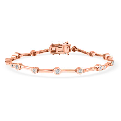 EVER TRUE Wei&szlig;er Diamant Armband ca. 19 cm Nickelfreies Messing