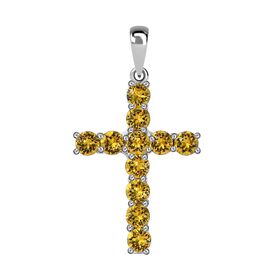 Gelber Kristall-Anhänger - 0,94 ct.