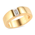 88 Facetten Moissanit Ring 925 Silber Gelbgold Vermeil  ca. 0,62 ct image number 2