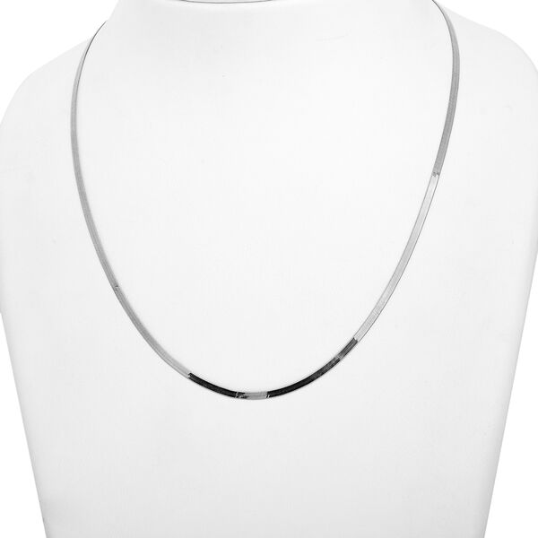 Italienische Fischgrät-Kette, ca. 50 cm, 925 Silber image number 2