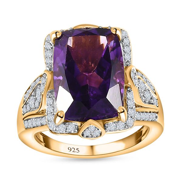 AA afrikanischer Rubin und Zirkon-Ring - 6,39 ct. image number 4