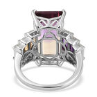 Ametrin und Mehrfarbige Edelstein-Ring, 925 Silber platiniert  ca. 10,55 ct image number 4