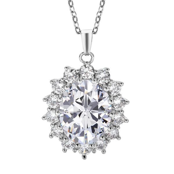 3er Set- Wei&szlig;er Zirkonia-Ring, Anh&auml;nger und Ohrringe, Messing ca. 27,00 ct image number 5