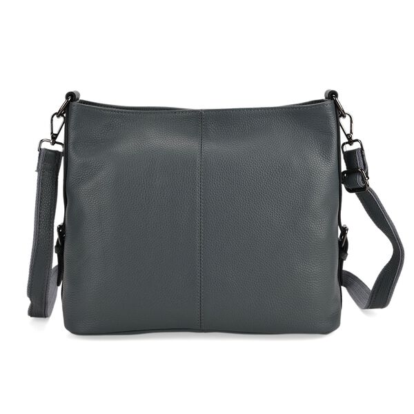 Leder-Crossbody-Tasche mit 3 Tragevarianten, 32x12x25 cm, Blau image number 6