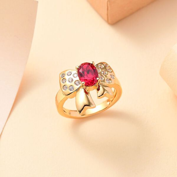 Labor Padparadscha-Saphir und Zirkon Ring - 5,82 ct. image number 1