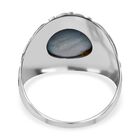 Royal Bali Kollektion - Blauer Mabenperlen Ring, 925 Silber (Größe 16.00) image number 4