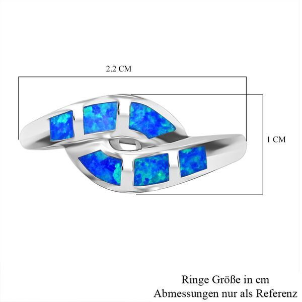 Simulierter blauer Opal-Ring image number 6