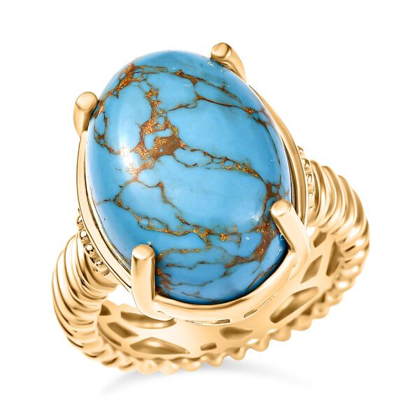 Blauer Türkis Ring - 9,42 ct. image number 4