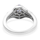 Tansanit und Zirkon Ring 925 Silber platiniert  ca. 0,97 ct image number 5
