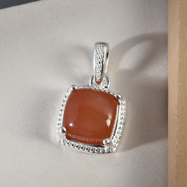 Pfirsich Mondstein Anh&auml;nger 925 Silber ca. 2,97 ct image number 3