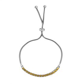J Francis gefertigt mit SWAROVSKI- Helle Farbe Topas Swarovski Kristall Armband, 19 cm