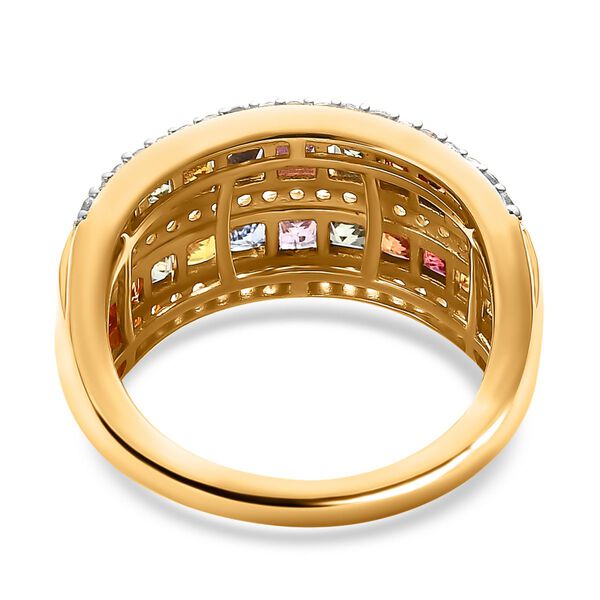 AAA mehrfarbiger Saphir und Zirkon-Ring - 2,43 ct. image number 5
