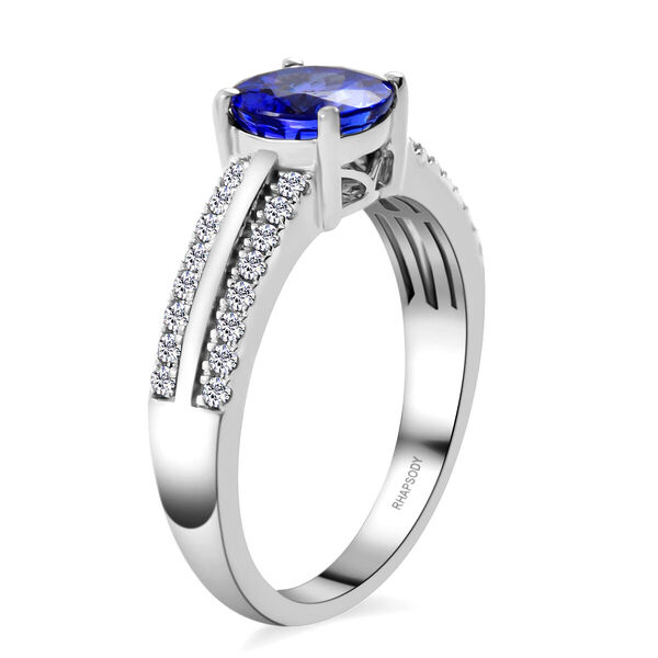 RHAPSODY - AAAA Tansanit und Diamant VS E-F Ring, 950 Platin  ca. 1,81 ct image number 3