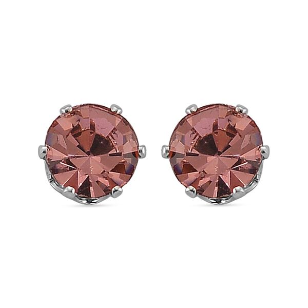 Rosa  Muschelkernperle (4-10 mm), Rosa Kristall Schmuckset 316L Edelstahl, Nickelfreies Messing image number 5