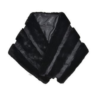 LA MAREY - Kunstfell Stola, 152x38cm, schwarz