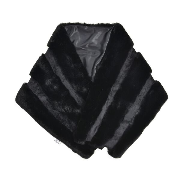 LA MAREY - Kunstfell Stola, 152x38cm, schwarz