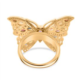 Mehrfarbiger Saphir und Zirkon Ring - 5,27 ct.