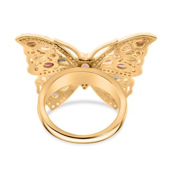 Mehrfarbiger Saphir und Zirkon Ring - 5,27 ct.