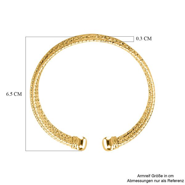 Designer inspirierter Armreif, ca. 19 cm, goldfarben image number 6