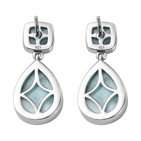 Larimar Ohrringe, 925 Silber platiniert ca. 15.05 ct image number 5