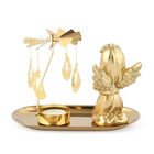 THE 5TH SEASON: Betendes Schutzengelmädchen mit drehbarem Kerzenhalter und 10 Teelichtern, Gold  image number 2