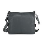 Leder-Crossbody-Tasche mit 3 Tragevarianten, 32x12x25 cm, Blau