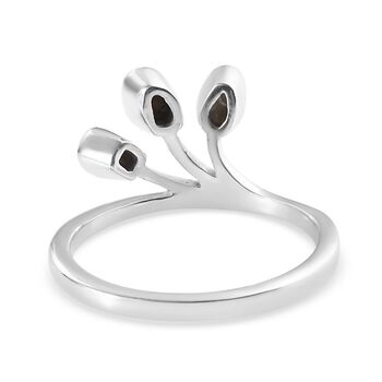 Handgearbeiteter Polki Diamant Ring 925 Silber Platin-&Uuml;berzug