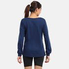 Damen langärmeliges T-Shirt, Größe L, Blau image number 2