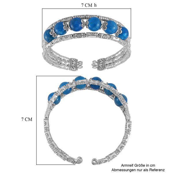 Blaues Apatit-Armband, 18 cm - 43 ct. image number 6