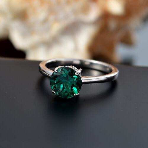 AAA Lab Grown Smaragd Ring 417 Gold (Größe 20.00) ca. 2,10 ct image number 1