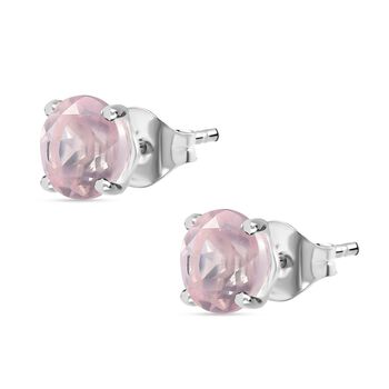 Rosenquarz Ohrringe, ca. 1,68 ct.