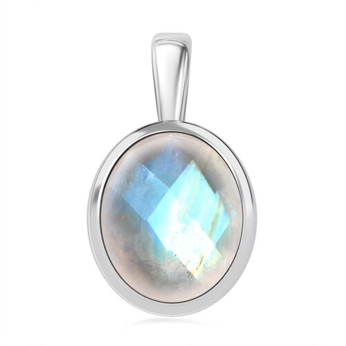 AA Regenbogen Mondstein Anhänger - 4,98 ct. image number 0