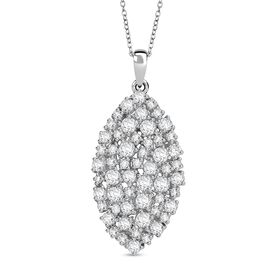 D'Joy Moissanit Schmuckset ca. 50 cm 925 Silber rhodiniert ca. 2,79 ct.