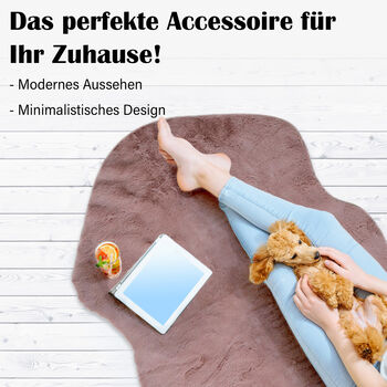 Superweicher Teppich, 1200 GSM, echtes Anti-Rutsch-Material, 60 x 90 cm, Rosa