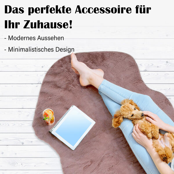 Superweicher Teppich, 1200 GSM, echtes Anti-Rutsch-Material, 60 x 90 cm, Rosa image number 2