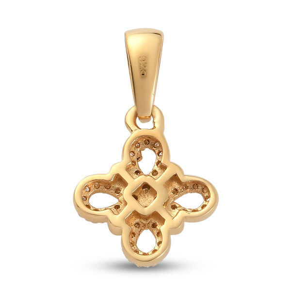 88 Facetten Moissanit Anh&auml;nger 925 Silber vergoldet ca. 0,20 ct image number 5