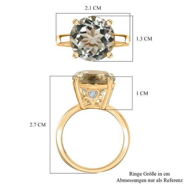 D&rsquo;Joy AA Prasiolith und Zirkon Ring - 6,18 ct. image number 6