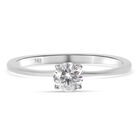 Diamant Solitär-Ring, SGL zertifiziert P1 G-H, 585 Weißgold  ca. 0,52 ct image number 0