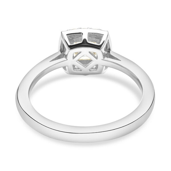 Moissanit-Ring, 925 Silber Platin  ca. 1,20 ct image number 5