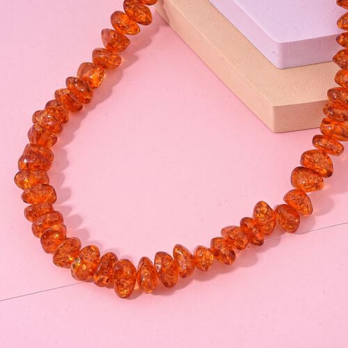 Synthetischer Bernstein Kette 45 cm ca. 235 ct. image number 1