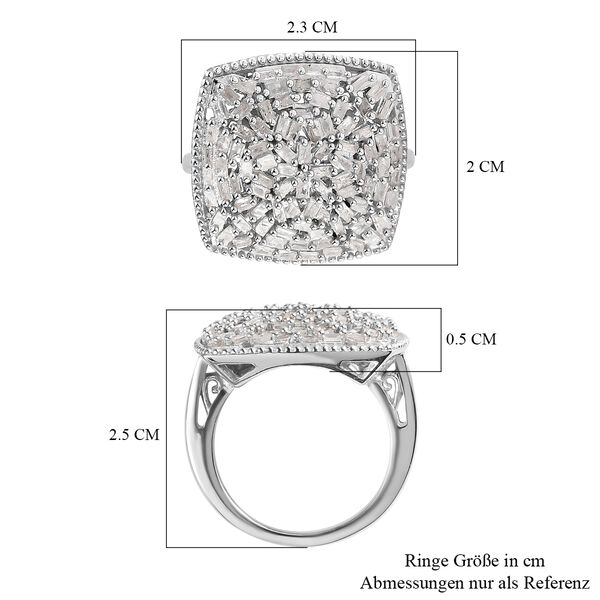 Wei&szlig;er Diamant-Ring, 925 Silber platiniert (Gr&ouml;&szlig;e 20.00) ca. 1.00 ct image number 6