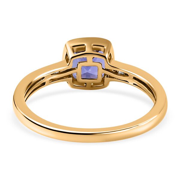 AAA Tansanit und Diamant Ring, ca. 1,14 ct. image number 6