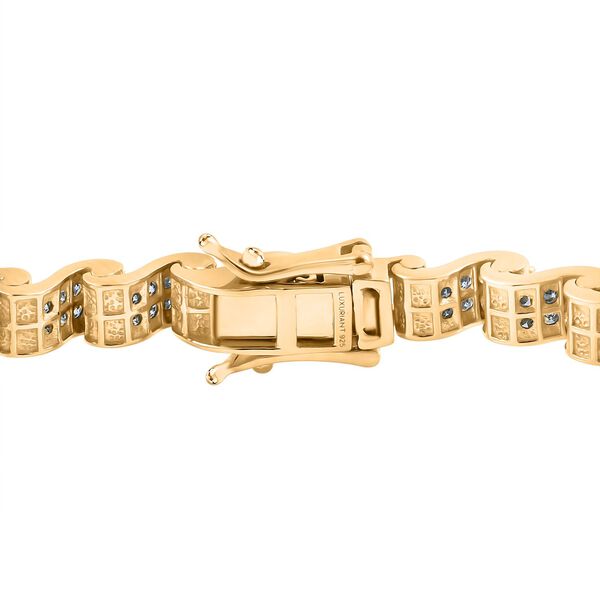 LUXURIANT DIAMOND- SI-GH Labor Diamant 19cm Armband, 925 Silber 750 Gelbgold Vermeil - 4,50 ct. image number 3