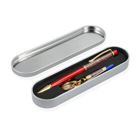 Edelstein Stift Set Roter Jaspis, Stift Schlüsselanhänger Mine, Rot