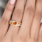 Madeira Citrin Ring 925 Silber vergoldet  ca. 1,57 ct image number 2