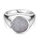 D'Joy Meteorit Ring 925 Silber rhodiniert (Größe 20.00) ca. 9,09 ct